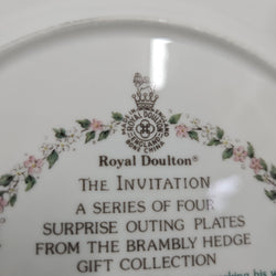 Vintage Royal Doulton Brambly Hedge "The Invitation" Plate Made in England | Antique & Vintage | Moonee Ponds Antiques | Australia Wide Delivery