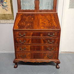 Stunning Flame Mahogany Secretaire | Antique & Vintage | Moonee Ponds Antiques | Australia Wide Delivery