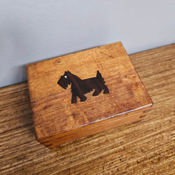 Vintage Scottie Dog Wooden Trinket Box | Antique & Vintage | Moonee Ponds Antiques | Australia Wide Delivery