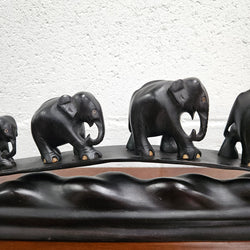 Vintage Ebony Walking Elephants Statue | Antique & Vintage | Moonee Ponds Antiques | Australia Wide Delivery