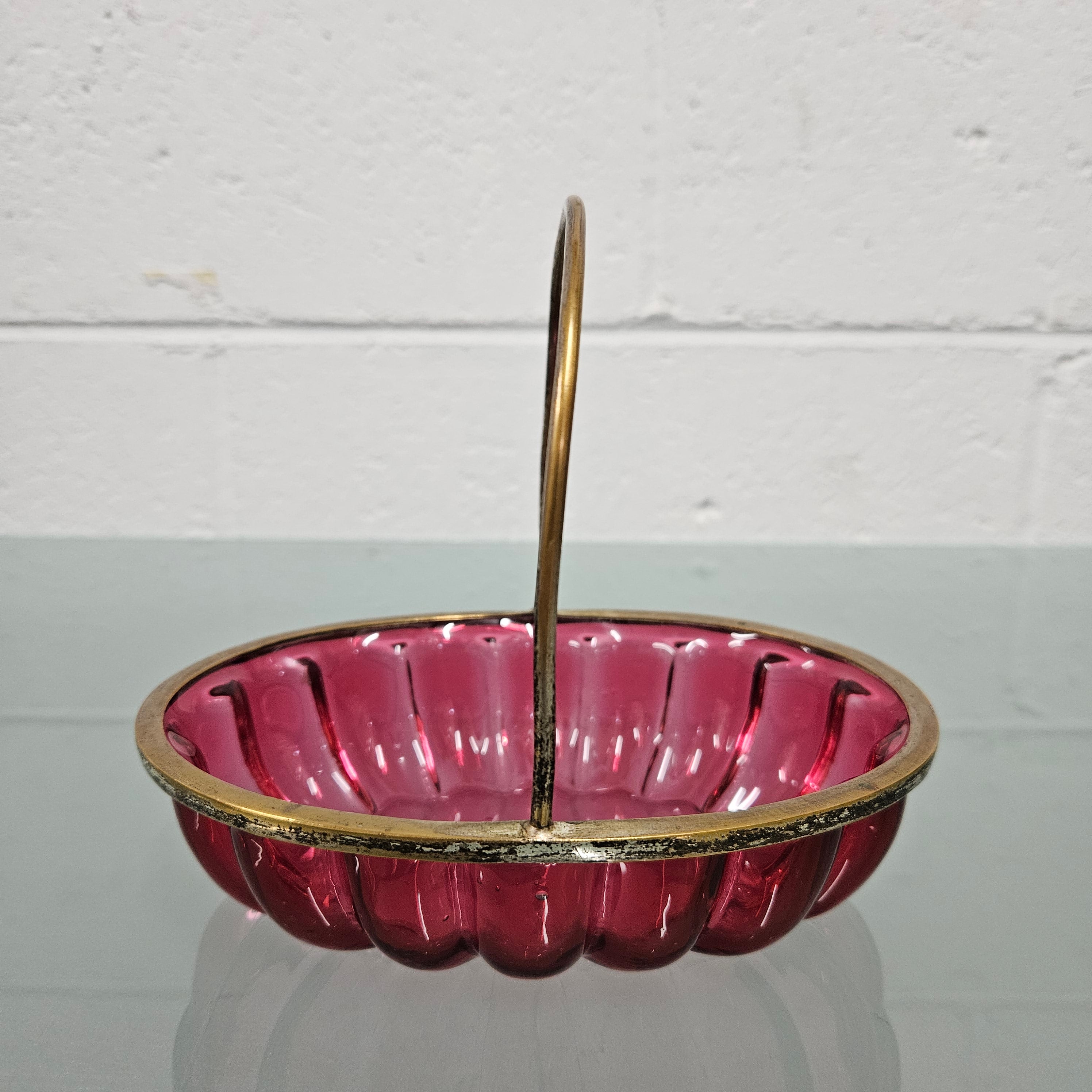 Antique Cranberry Glass Bon Bon Dish | Antique & Vintage | Moonee Ponds Antiques | Australia Wide Delivery