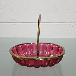 Antique Cranberry Glass Bon Bon Dish | Antique & Vintage | Moonee Ponds Antiques | Australia Wide Delivery