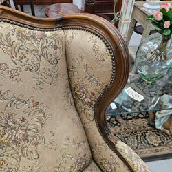 Louis XV Style French Wingback Walnut Tapestry Chair Moonee Ponds Antiques