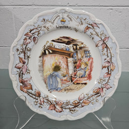 Vintage Set of 4 Seasons Brambly Plates