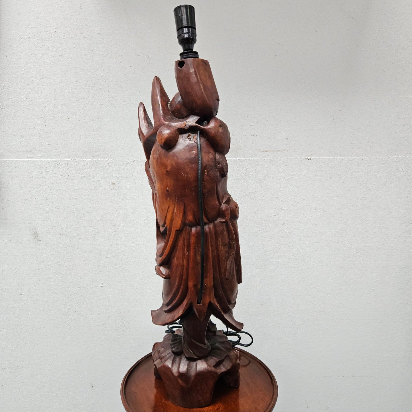 Hand Carved Rosewood Lamp Base