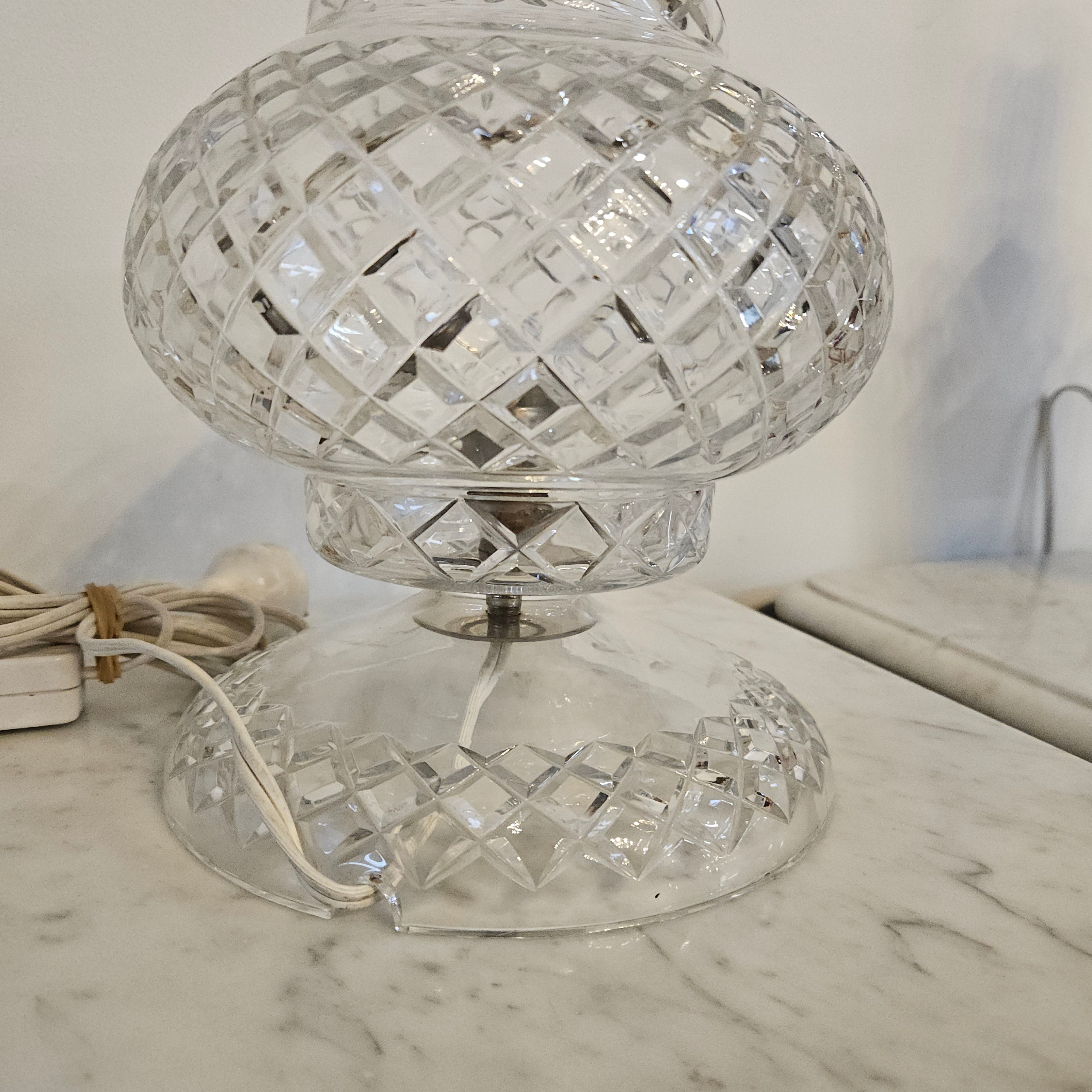 Vintage Art Deco Bohemian Crystal Bedside Lamp | Antique & Vintage | Moonee Ponds Antiques | Australia Wide Delivery