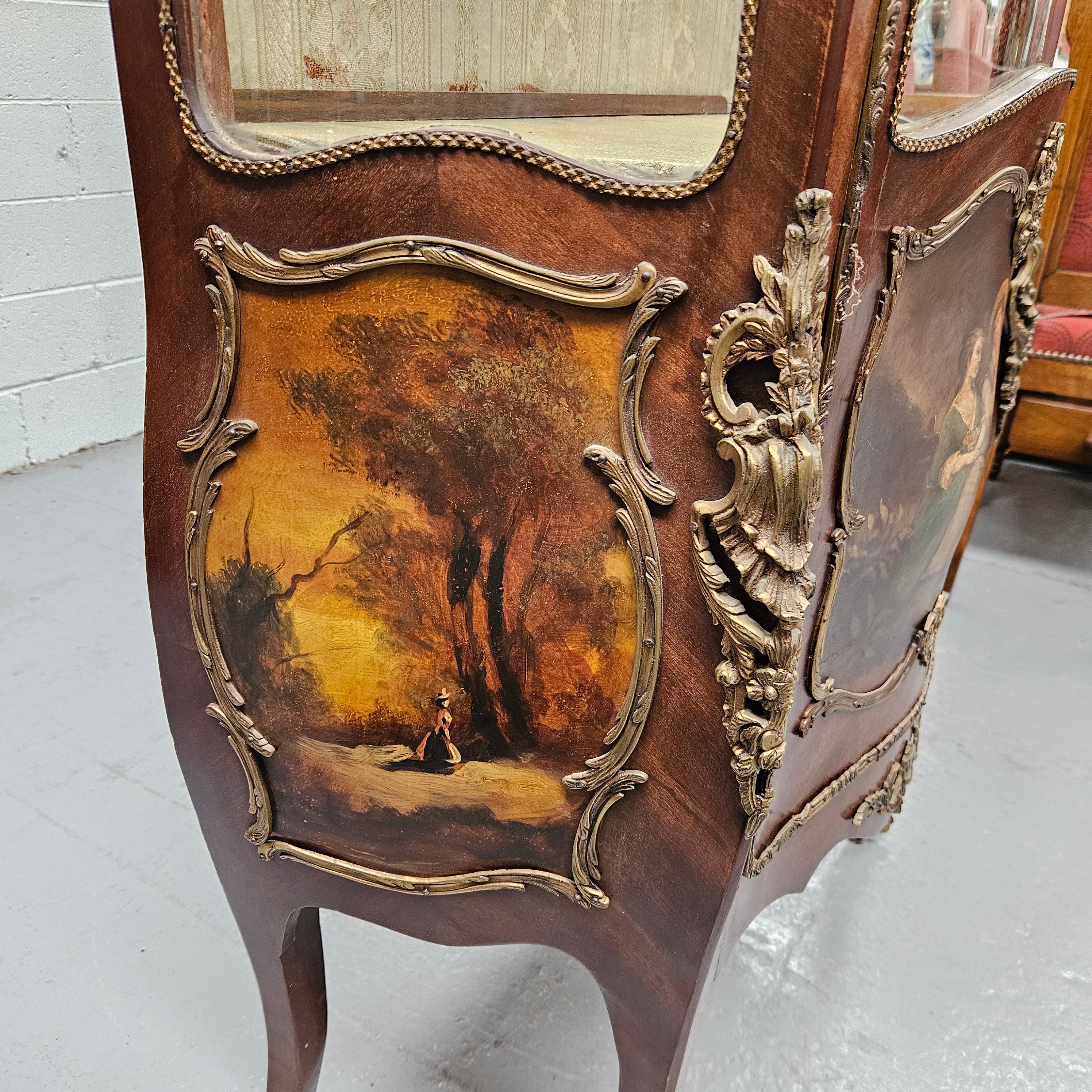French Louis XV Style Bombe Shaped Vernis Martin Vitrine | Antique & Vintage | Moonee Ponds Antiques | Australia Wide Delivery