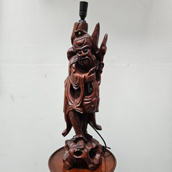 Hand Carved Rosewood Lamp Base | Antique & Vintage | Moonee Ponds Antiques | Australia Wide Delivery