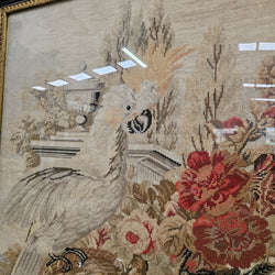 Victorian Tapestry in Glass and Gilt Wooden Frame | Antique & Vintage | Moonee Ponds Antiques | Australia Wide
