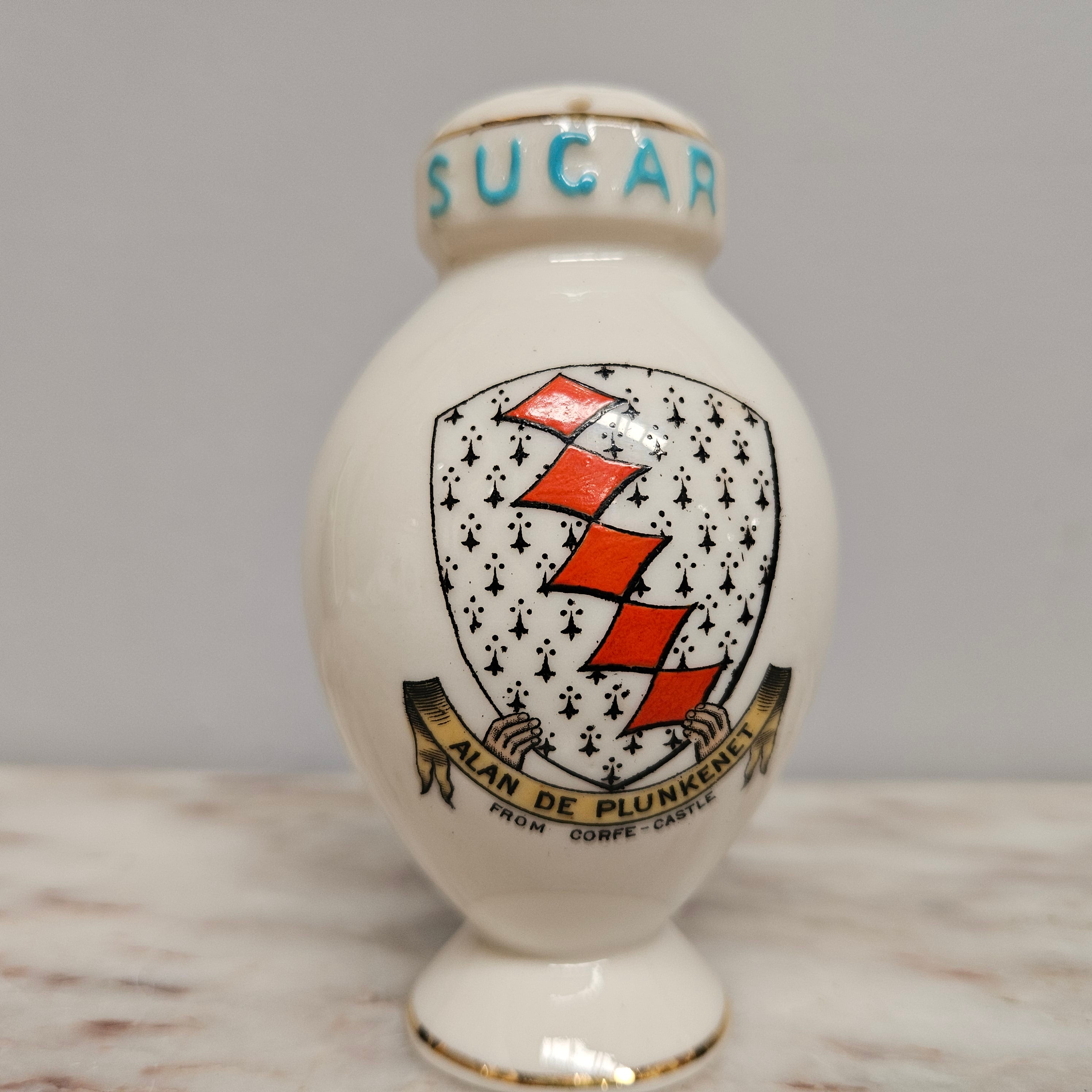 Goss Crested China Ware Sugar Sifter | Antique & Vintage | Moonee Ponds Antiques | Australia Wide