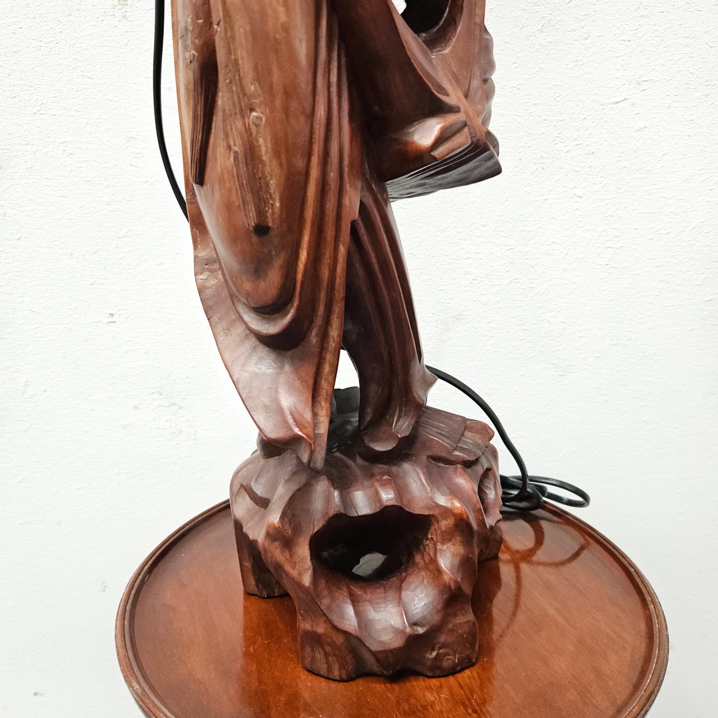 Hand Carved Rosewood Lamp Base