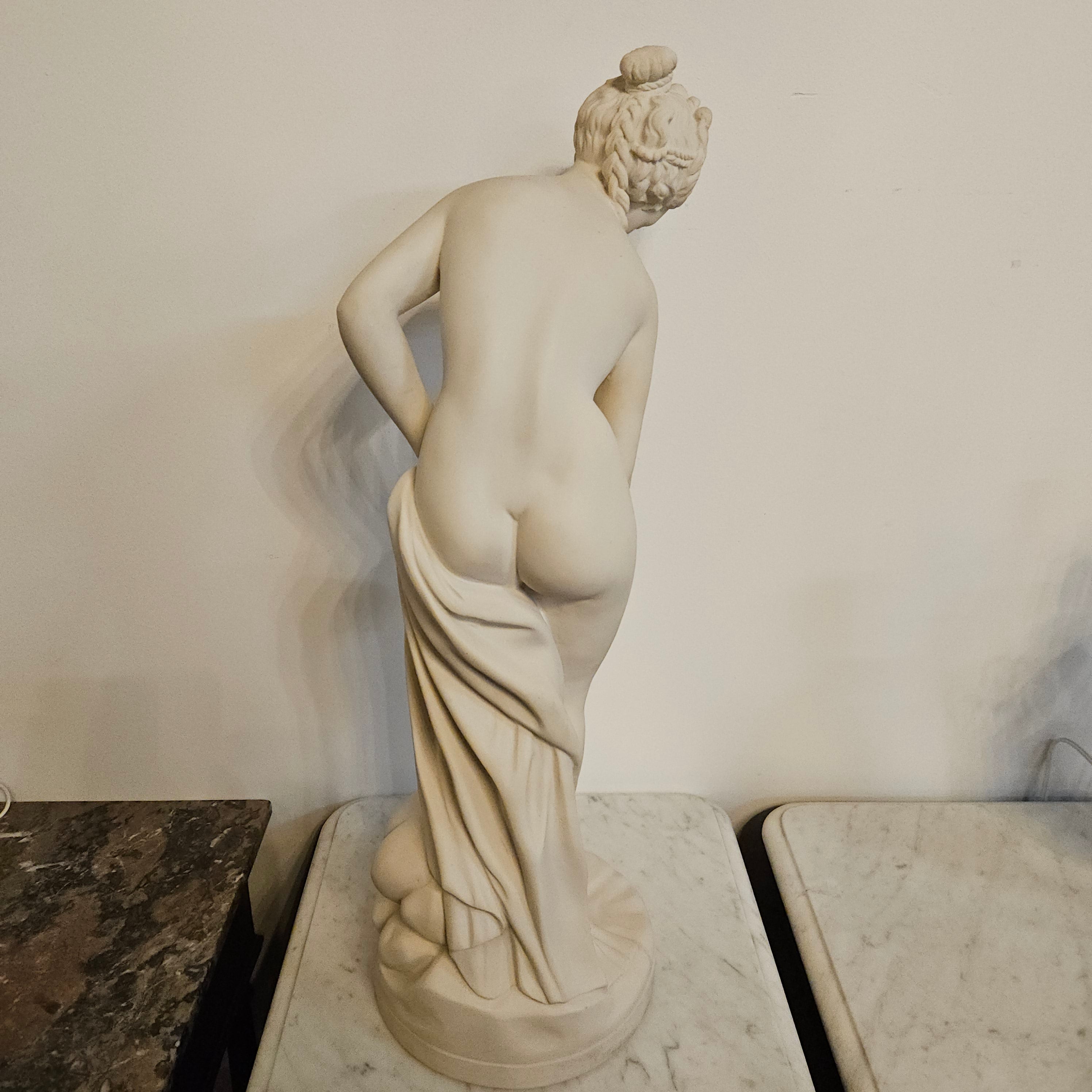 Vintage French Composite Marble 'Bathing Venus' Statue | Antique & Vintage | Moonee Ponds Antiques | Australia Wide Delivery