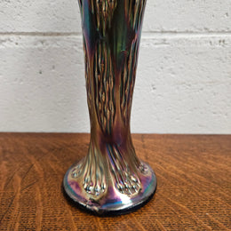 Iridescent Carnival Glass Vase