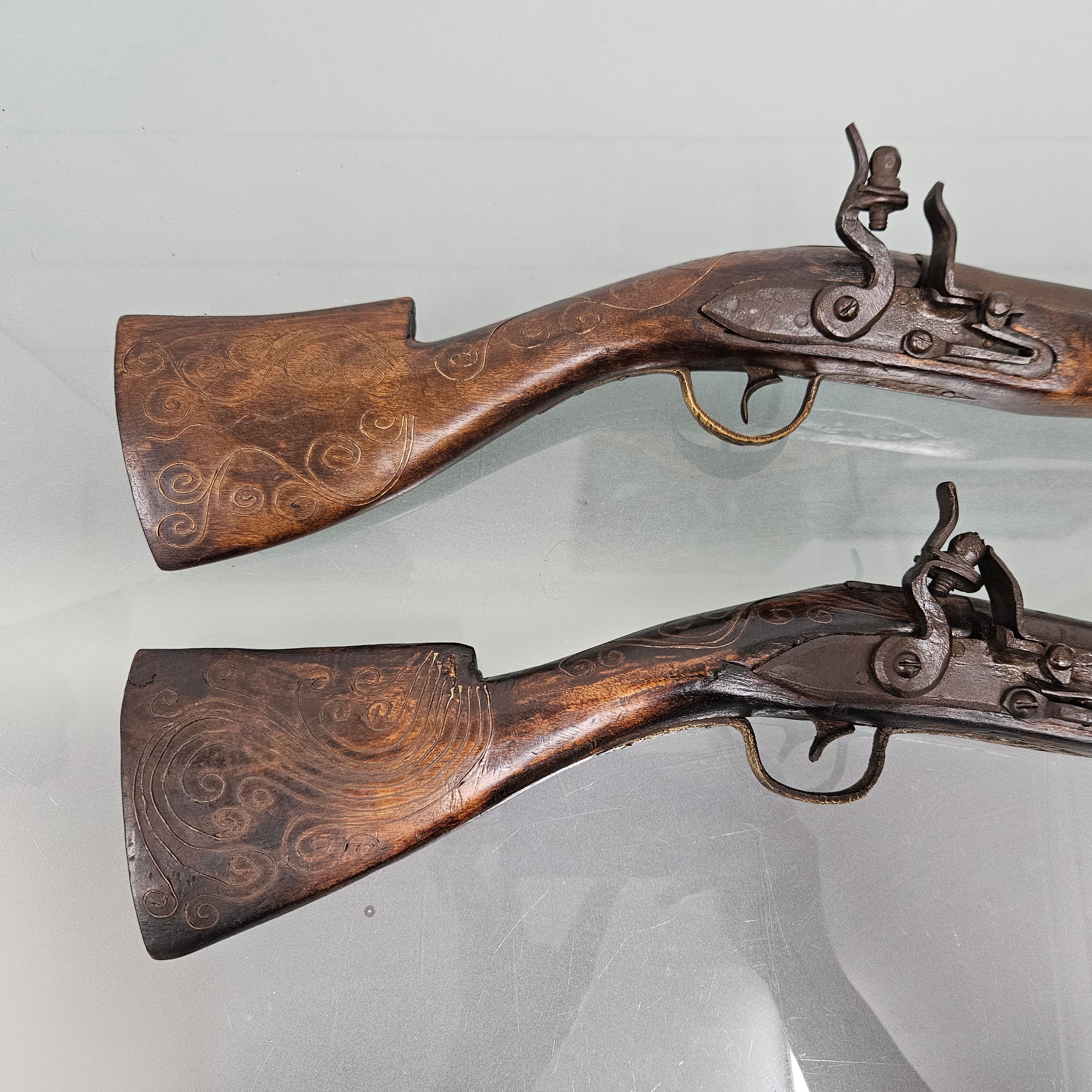 Pair Antique Blunderbuss Percussion Cap Style Pistols | Antique & Vintage | Moonee Ponds Antiques | Australia Wide Delivery