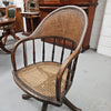 Antique Cane & Oak Office Desk Chair | Antique & Vintage | Moonee Ponds Antiques | Australia Wide Delivery