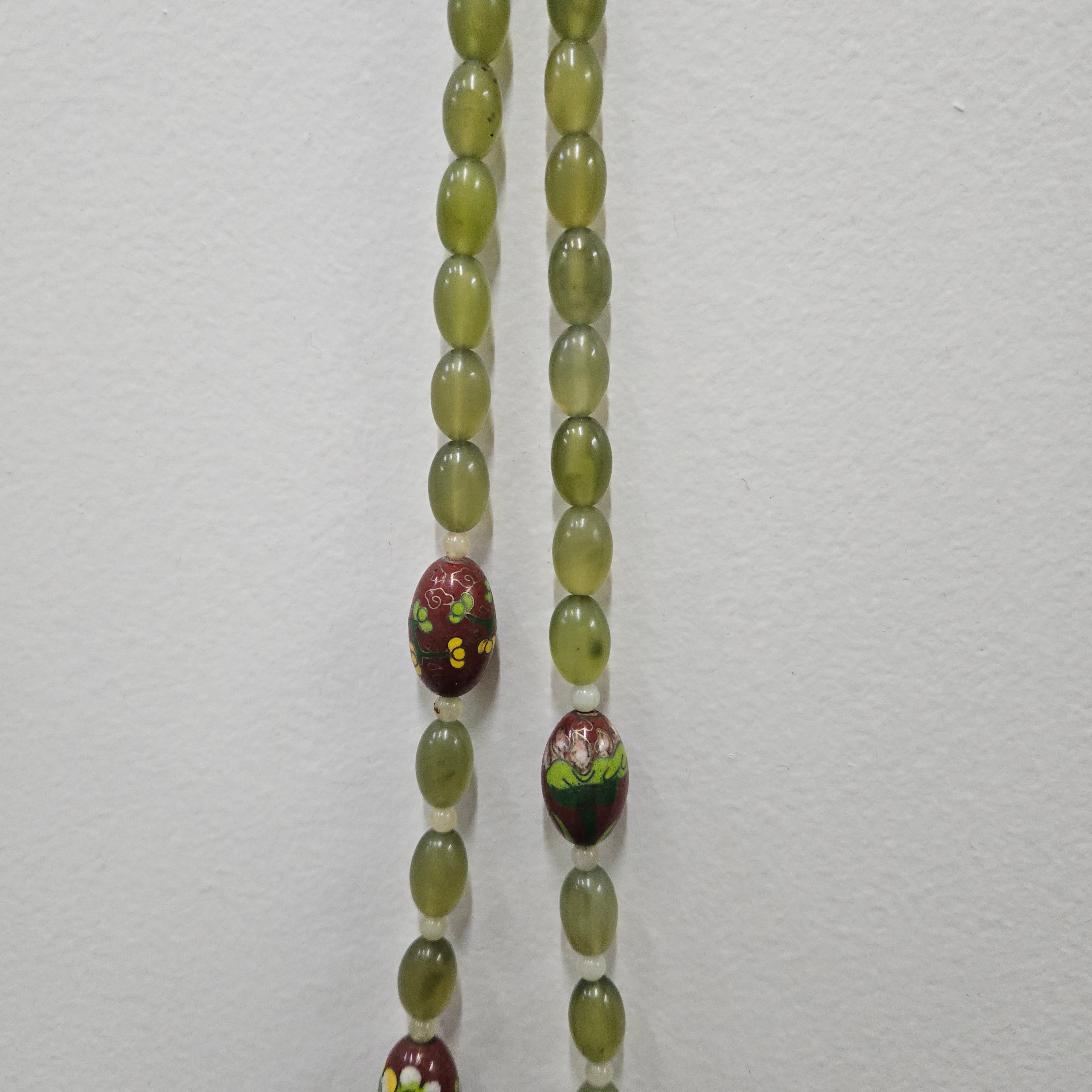 Antique Jade & Cloisonne Necklace | Antique & Vintage | Moonee Ponds Antiques | Australia Wide Delivery