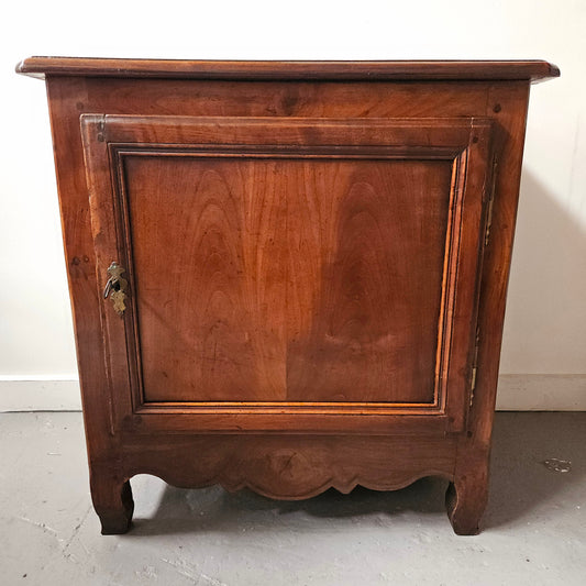 Early 19th Century French Walnut Antique One Door Side Cabinet