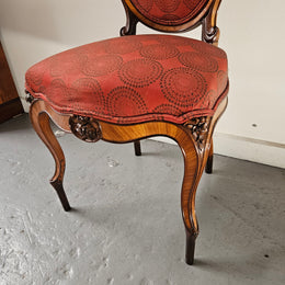 Decorative Victorian  Upholstered  Chair
