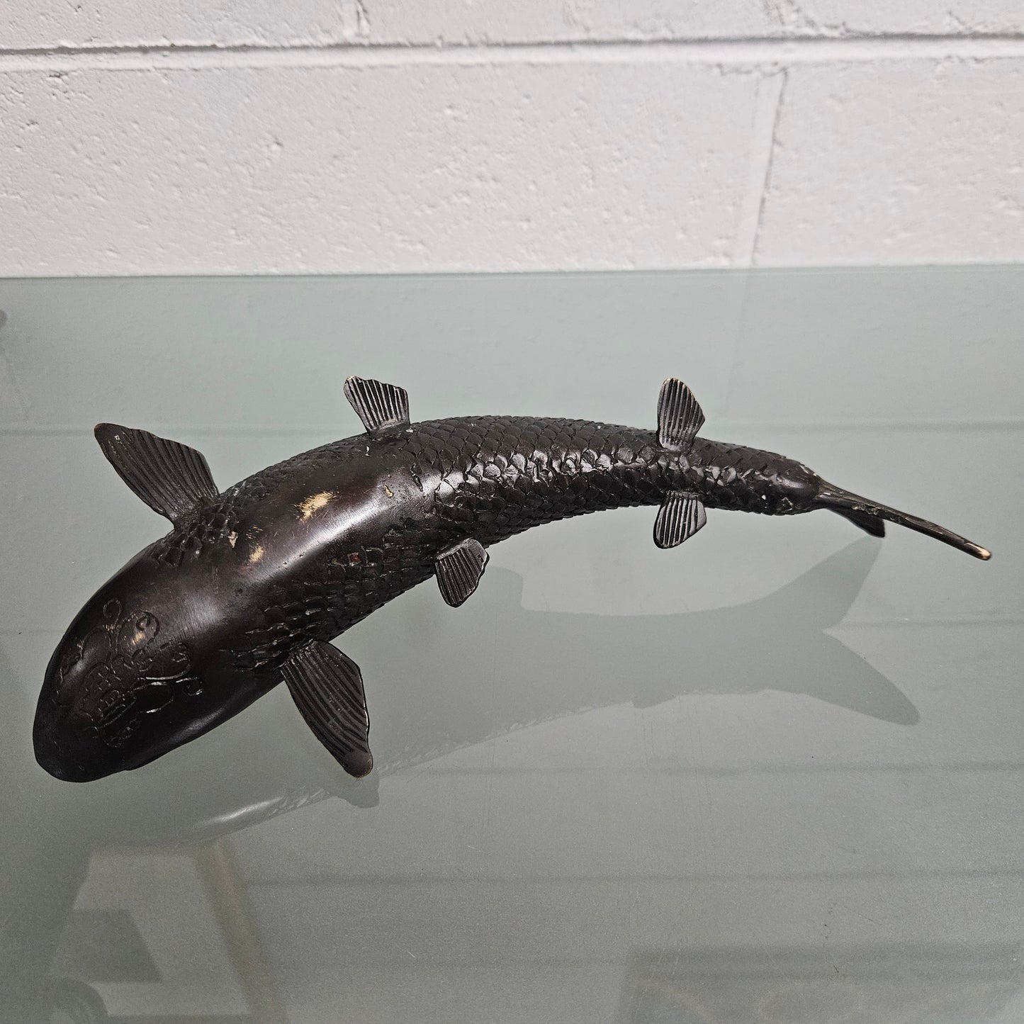 Vintage Bronze Koi Fish