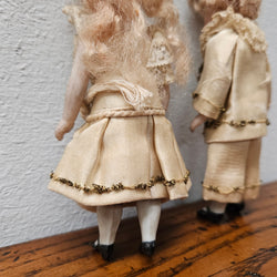 Pair Antique French Miniature Bisque Dolls | Antique & Vintage | Moonee Ponds Antiques | Australia Wide Delivery