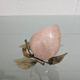 Vintage Carved Jade & Quartz Stone Fruit