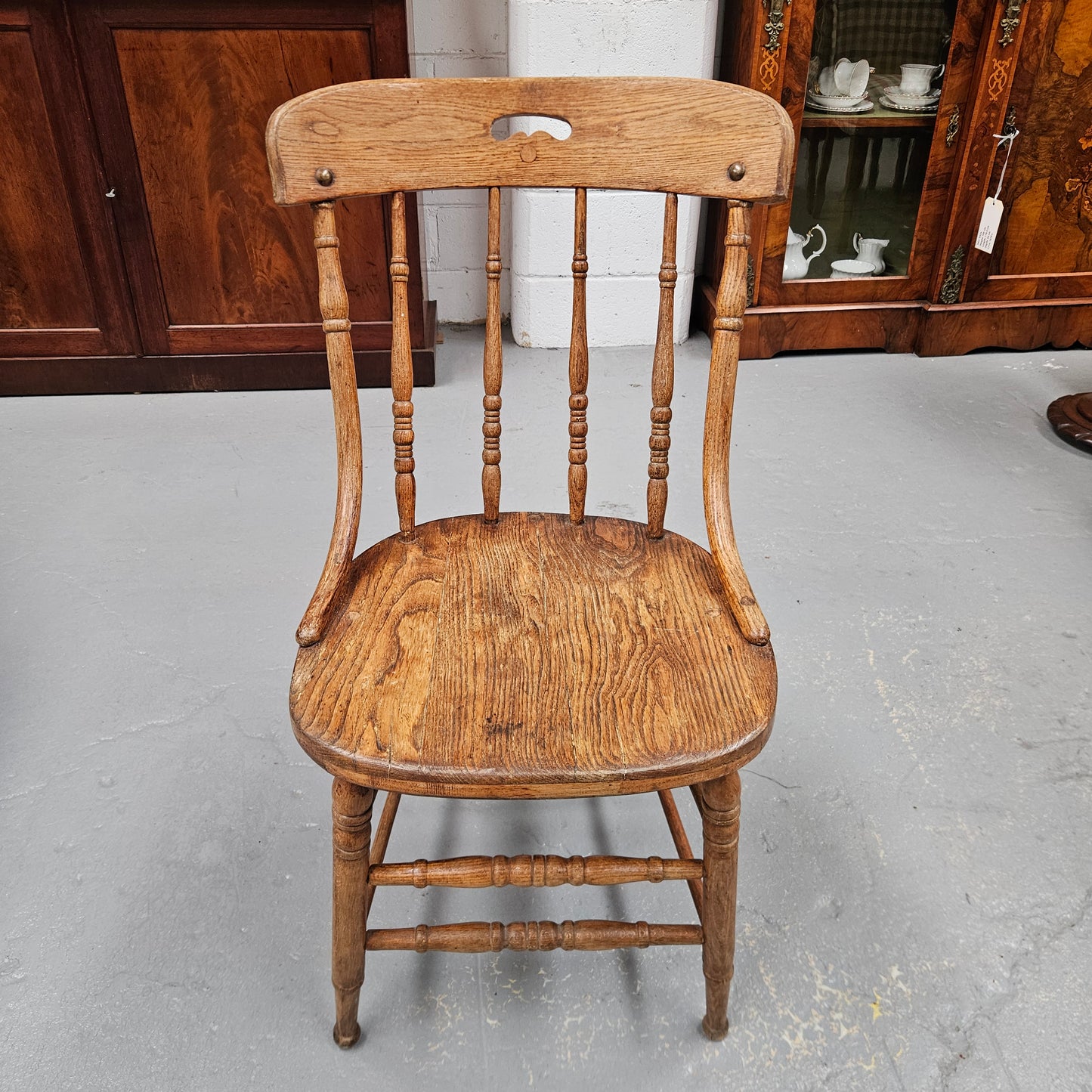 Vintage Oak Spindle Back Chair