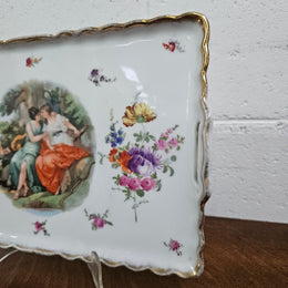 Antique Victorian China Tray