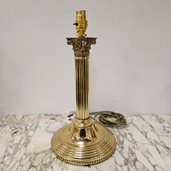 Vintage Brass Corinthian Column Electrified Table Lamp | Antique & Vintage | Moonee Ponds Antiques | Australia Wide Delivery