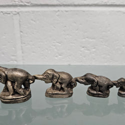 Silvered Bronze Elephant Herd | Antique & Vintage | Moonee Ponds Antiques | Australia Wide Delivery