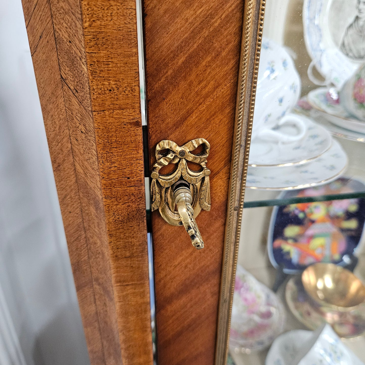 Stunning French Walnut Vitrine