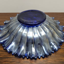 Superb Electric Blue Carnival Glass Bowl Northwood Peacocks | Antique & Vintage | Moonee Ponds Antiques | Australia Wide Delivery