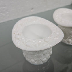 Pair of Fenton Milk Glass Top Hats | Antique & Vintage | Moonee Ponds Antiques | Australia Wide Delivery