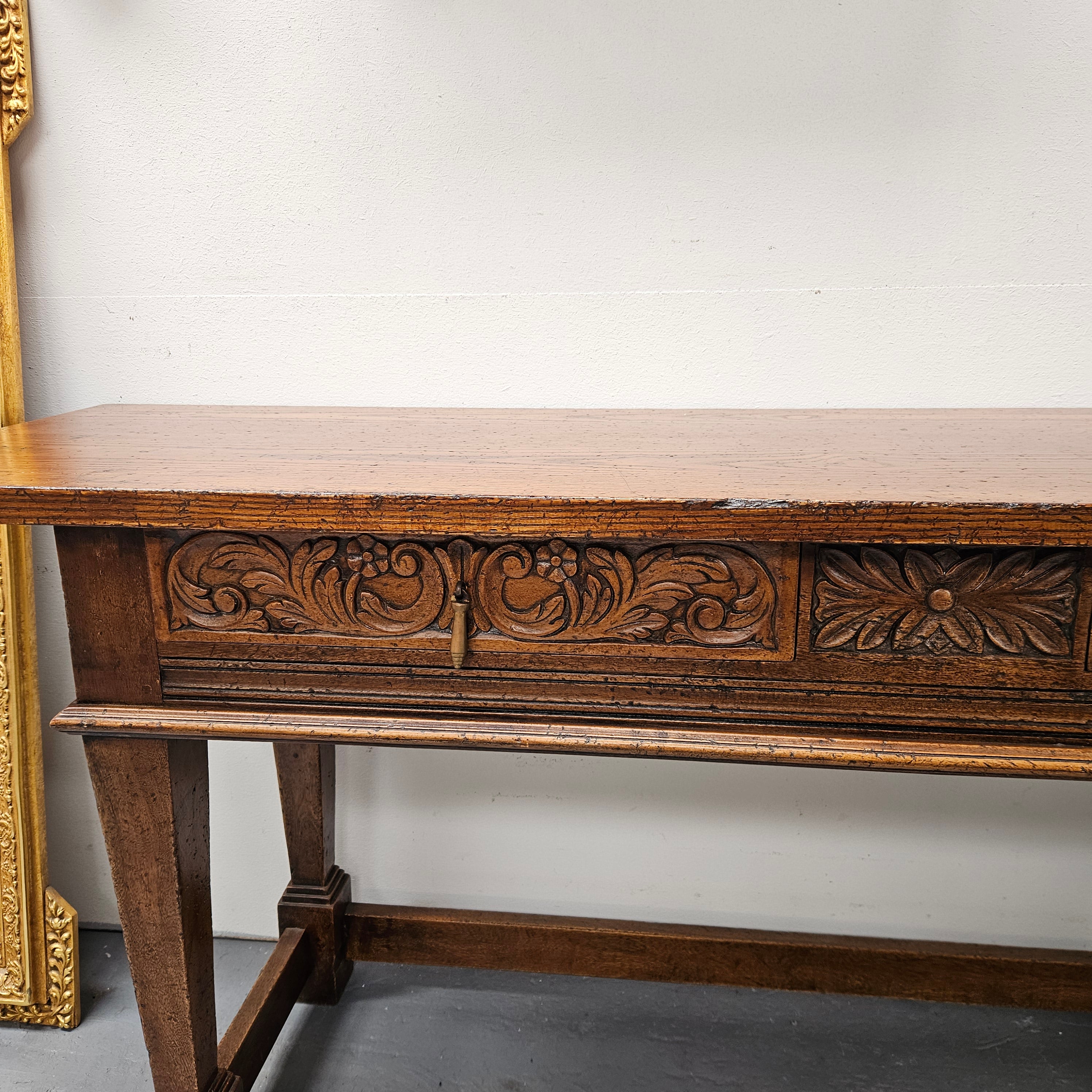 Spanish Style French Elm Two Drawer Console Table | Antique & Vintage | Moonee Ponds Antiques | Australia Wide Delivery