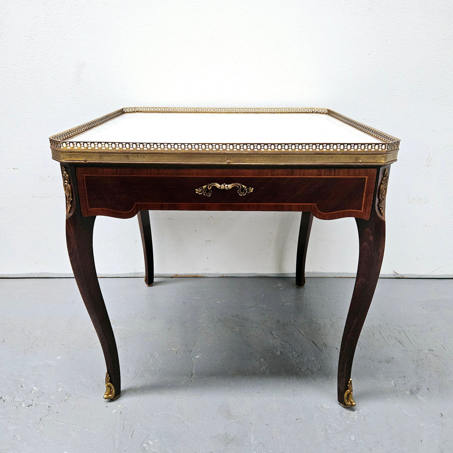 Louis XV Style Marble Top Coffee Table