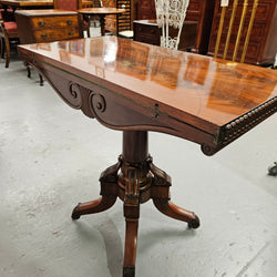 Lovely William IV Games Table In Flame Mahogany | Antique & Vintage | Moonee Ponds Antiques | Australia Wide Delivery