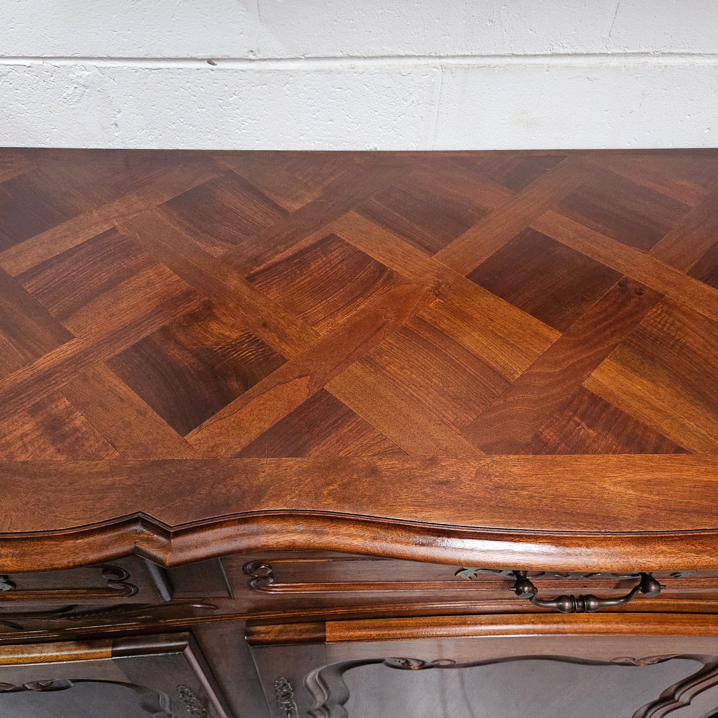 Louis XV Style Walnut Sideboard With Three Drawers & Three Doors