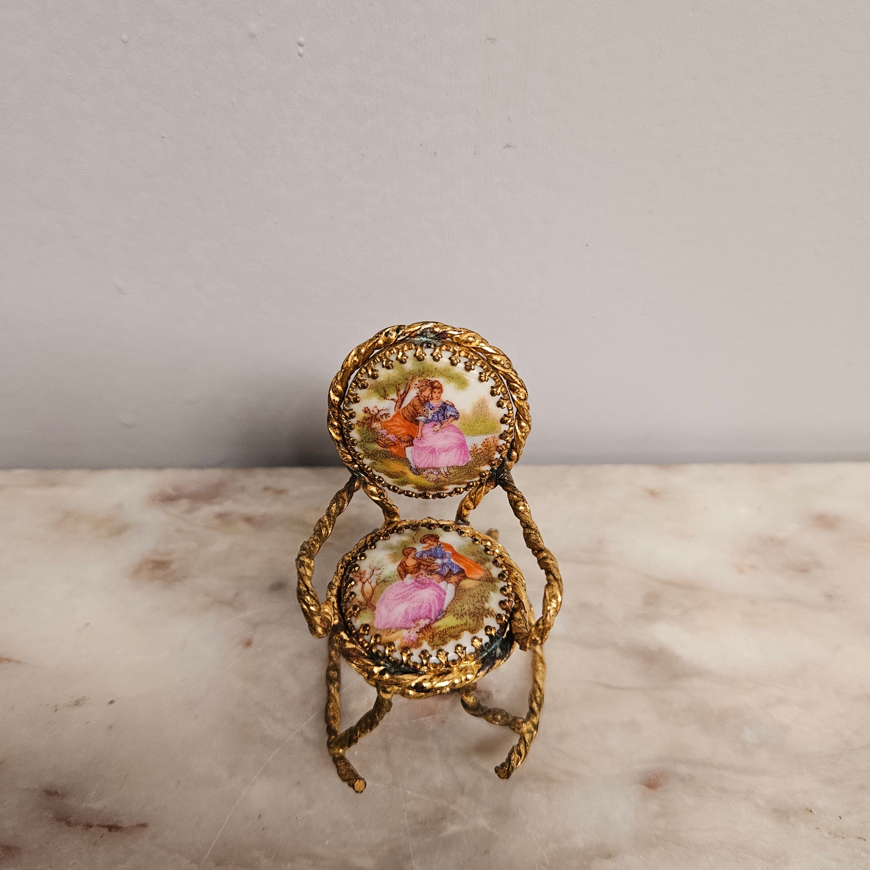 Vintage Limoges Miniature Chair | Antique & Vintage | Moonee Ponds Antiques | Australia Wide Delivery