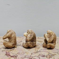 Vintage Carved 3 Wise Monkeys | Antique & Vintage | Moonee Ponds Antiques | Australia Wide Delivery