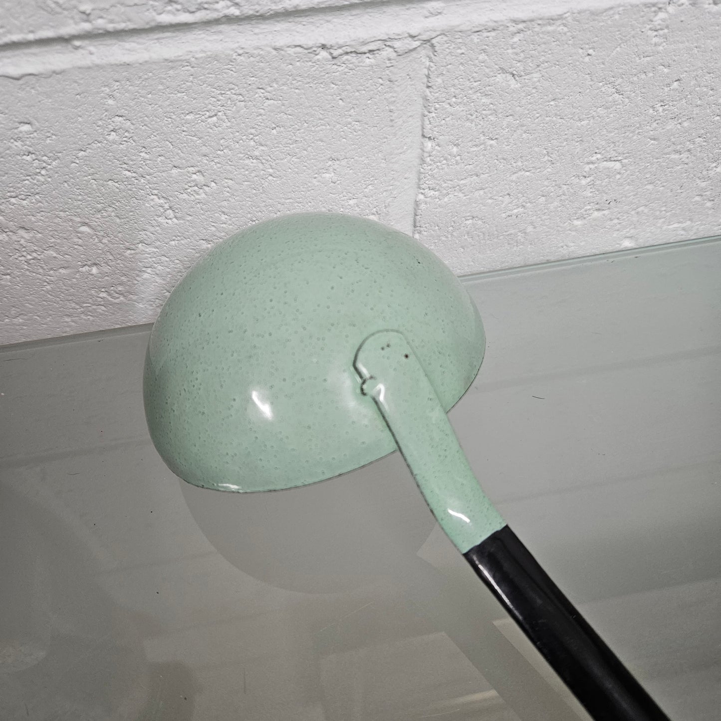 Vintage Green/Black Enamel Ladle