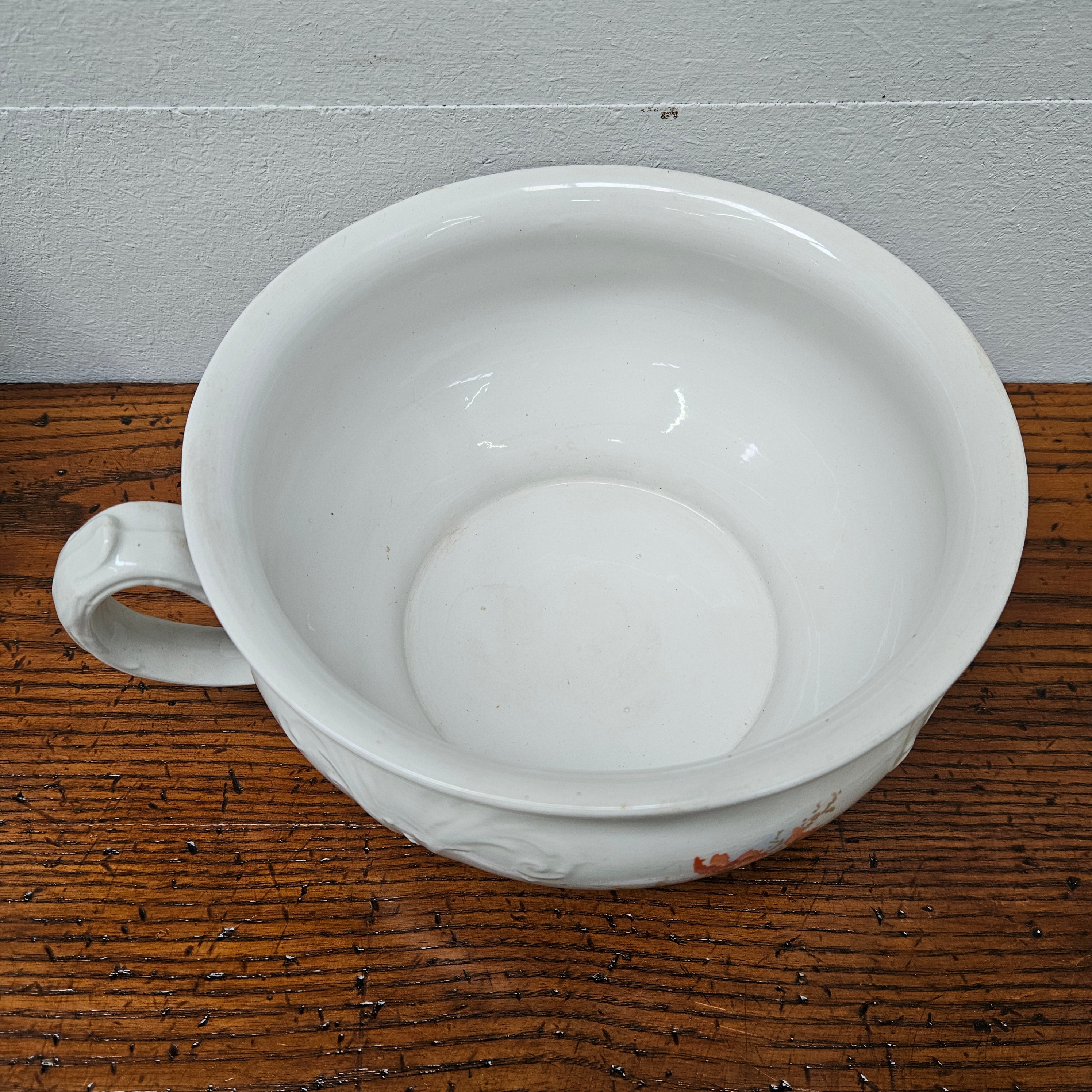Antique Victorian White / Floral Chamber Pot | Antique & Vintage | Moonee Ponds Antiques | Australia Wide Delivery