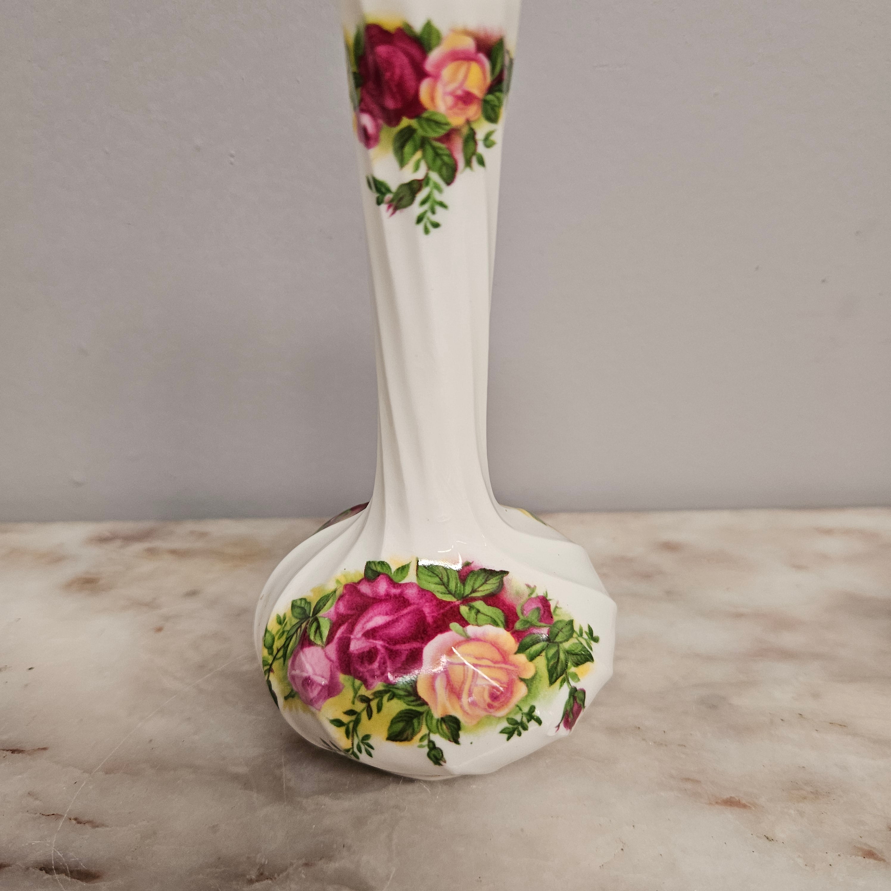 Vintage Roses Narrow Neck Vase | Antique & Vintage | Moonee Ponds Antiques | Australia Wide