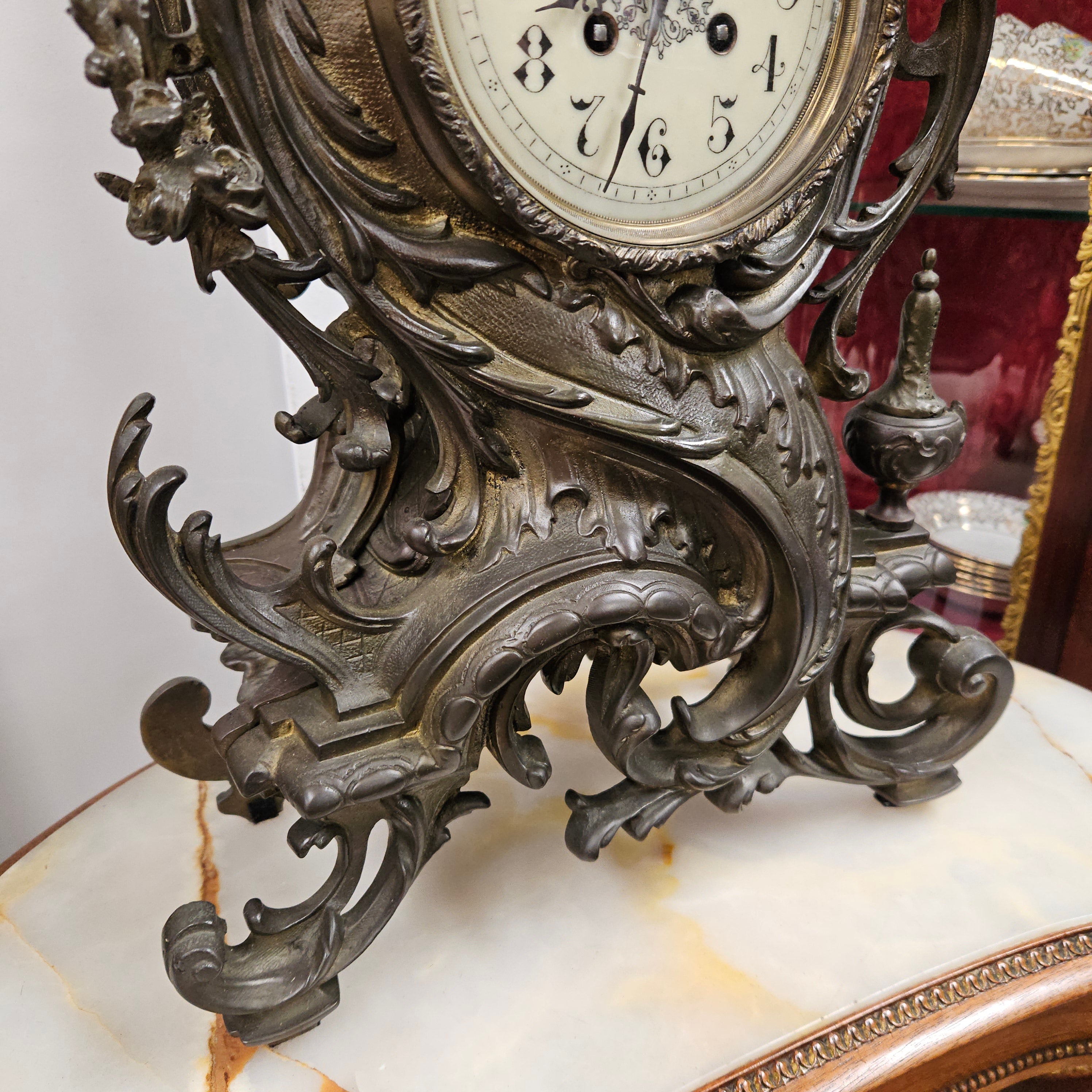 19th Century Bronze Mantle Clock | Antique & Vintage | Moonee Ponds Antiques | Australia Wide Delivery