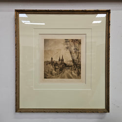 Signed Aquatint Etching Sunrise by Henry Van Raalte | Antique & Vintage | Moonee Ponds Antiques | Australia Wide Delivery