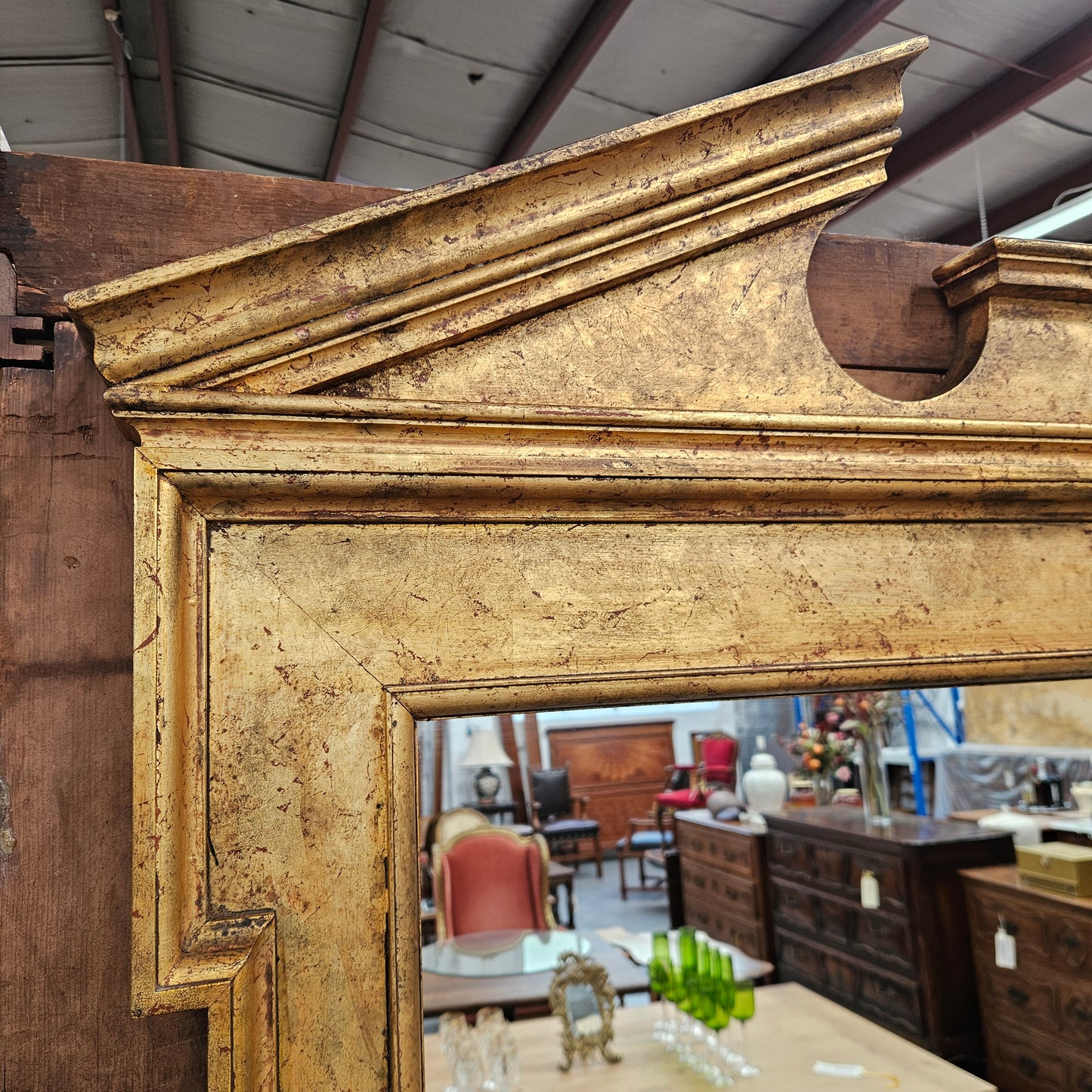 Empire Style Gilt Mantle Mirror