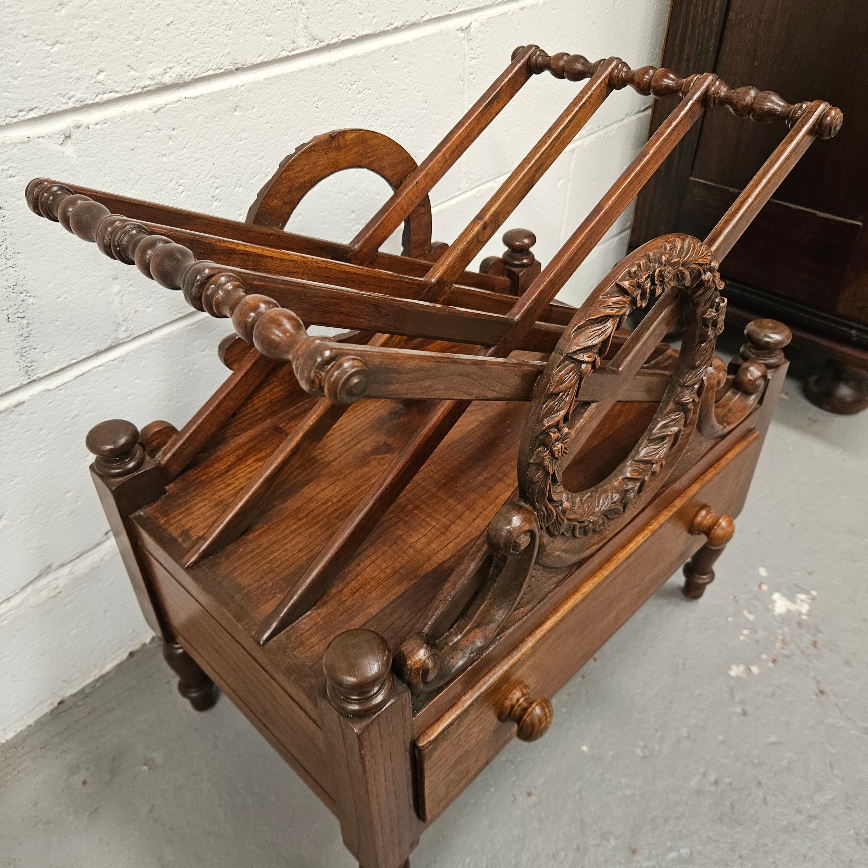Vintage Mahogany Magazine Rack | Antique & Vintage | Moonee Ponds Antiques | Australia Wide