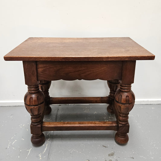 Lovely French oak 19th Century style coffee table with lovely details. It is in good original detailed condition and has been sourced directly from France.