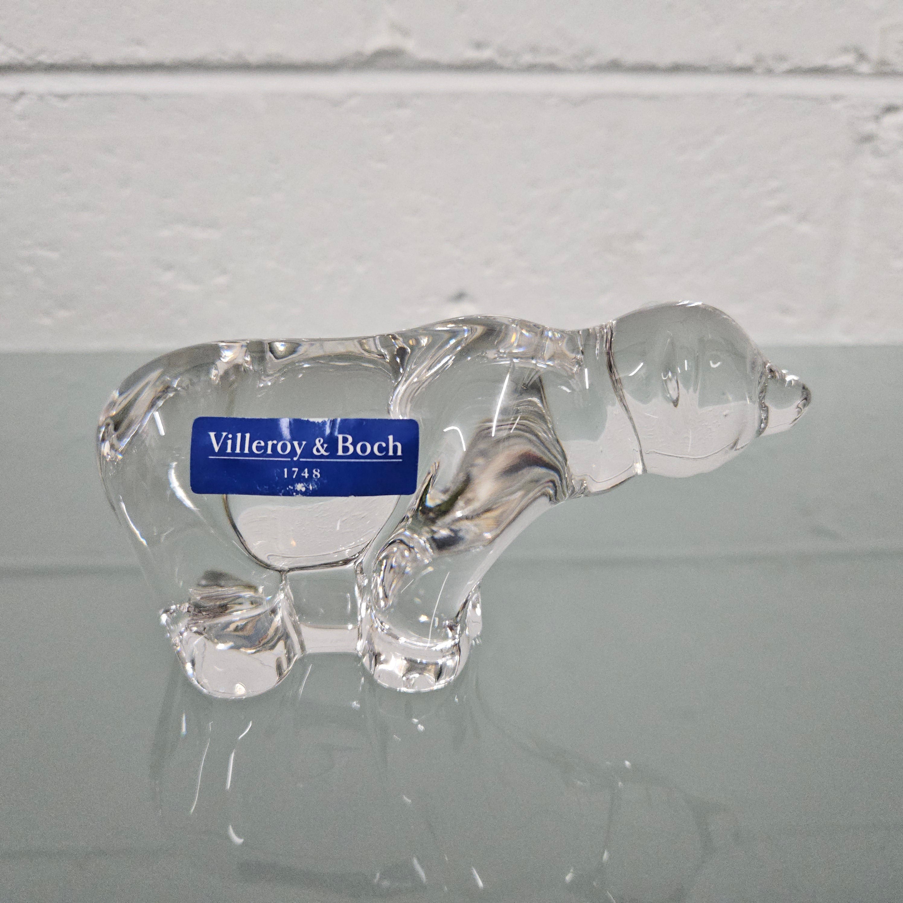 Vileroy & Boch Crystal Bear Paperweight