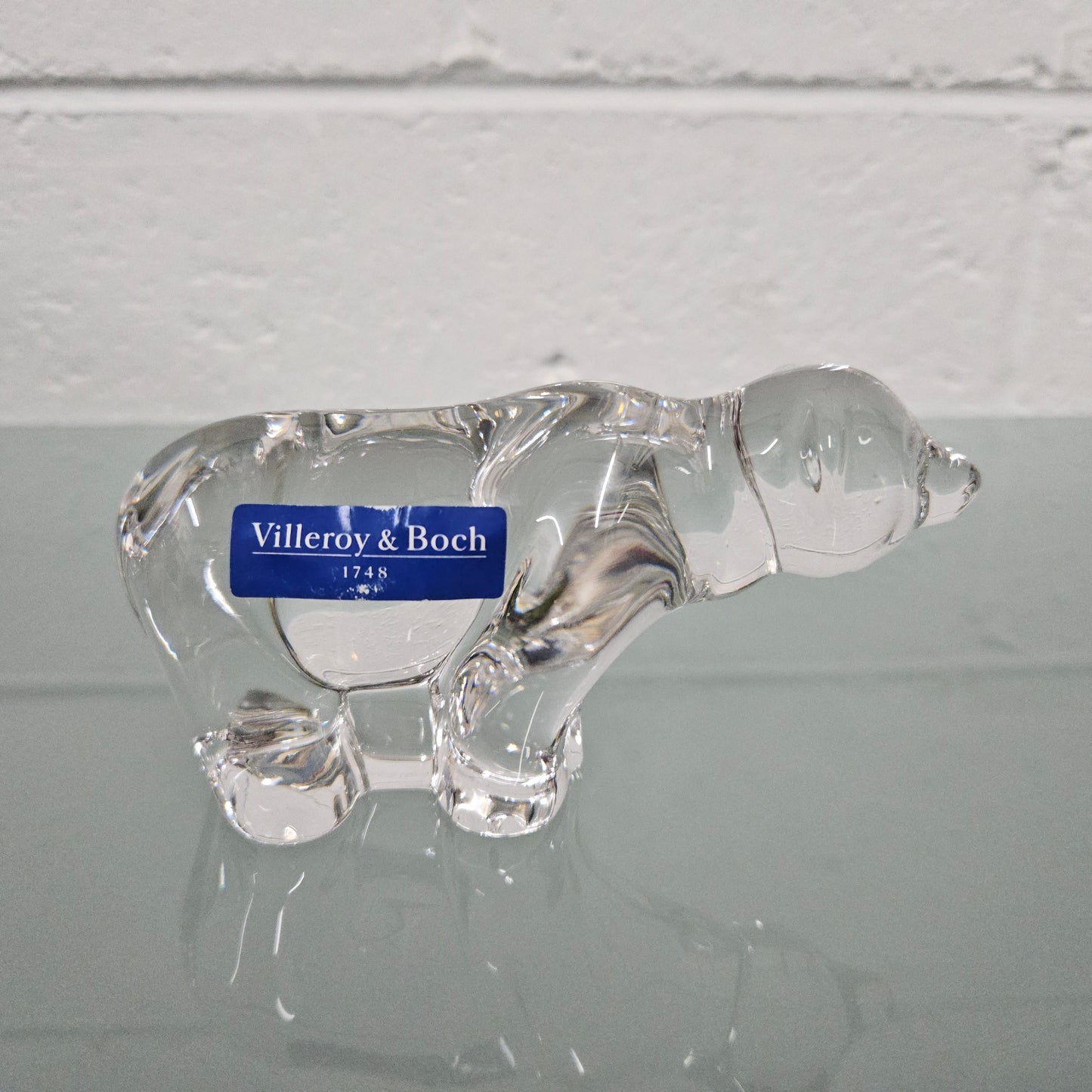 Vileroy & Boch Crystal Bear Paperweight