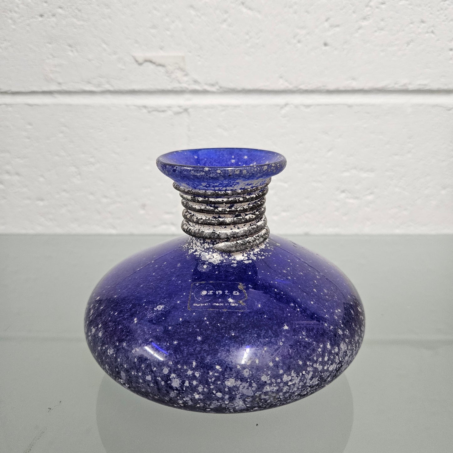 Vintage Cobalt Blue Art Glass Vase