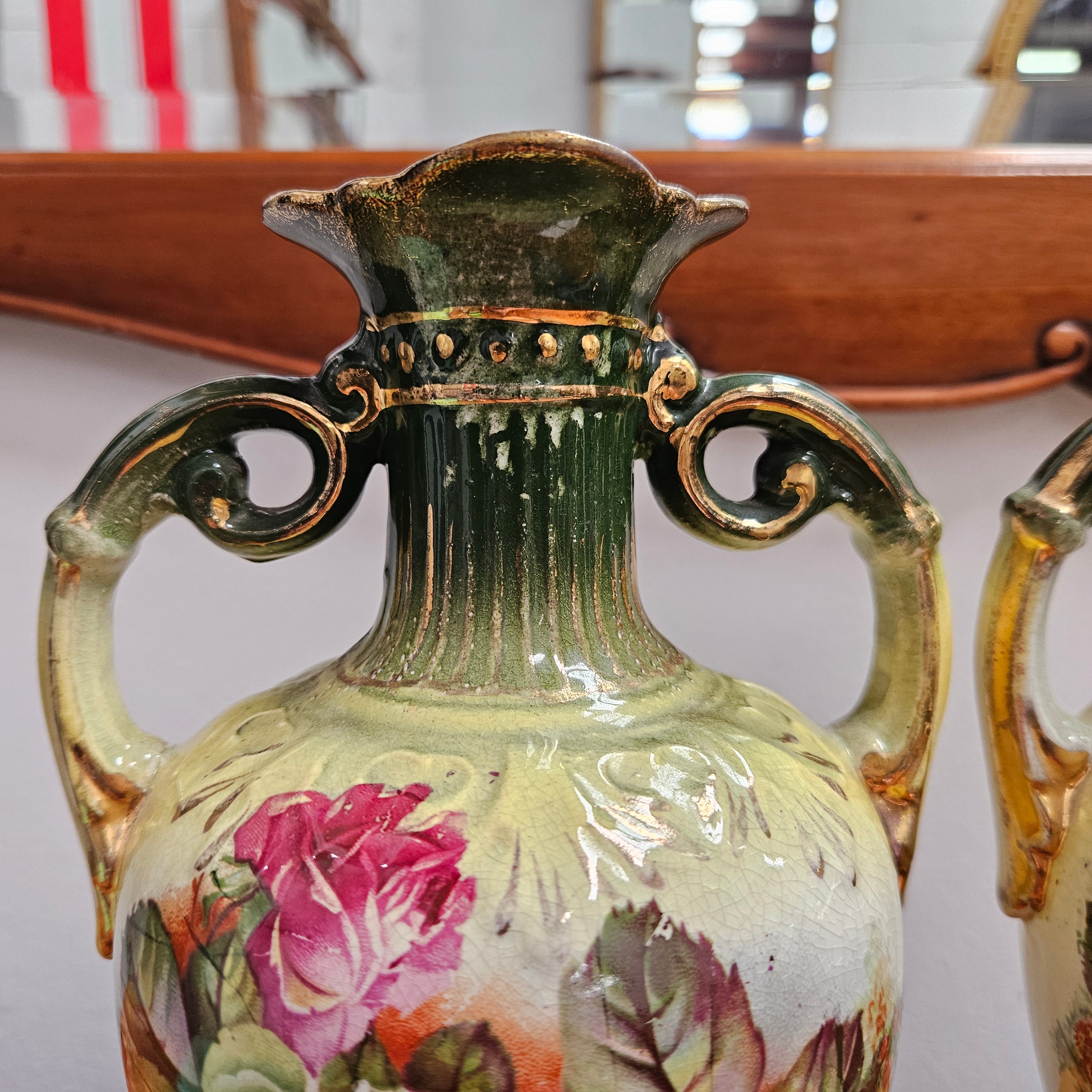 Pair Of Edwardian Vases | Antique & Vintage | Moonee Ponds Antiques | Australia Wide Delivery